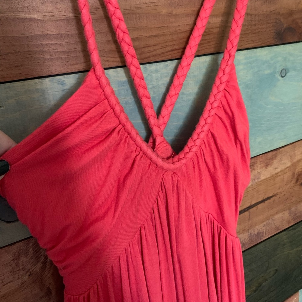 🌼Pink Summer Maxi Dress Braided Straps🌼 - Picture 7 of 9